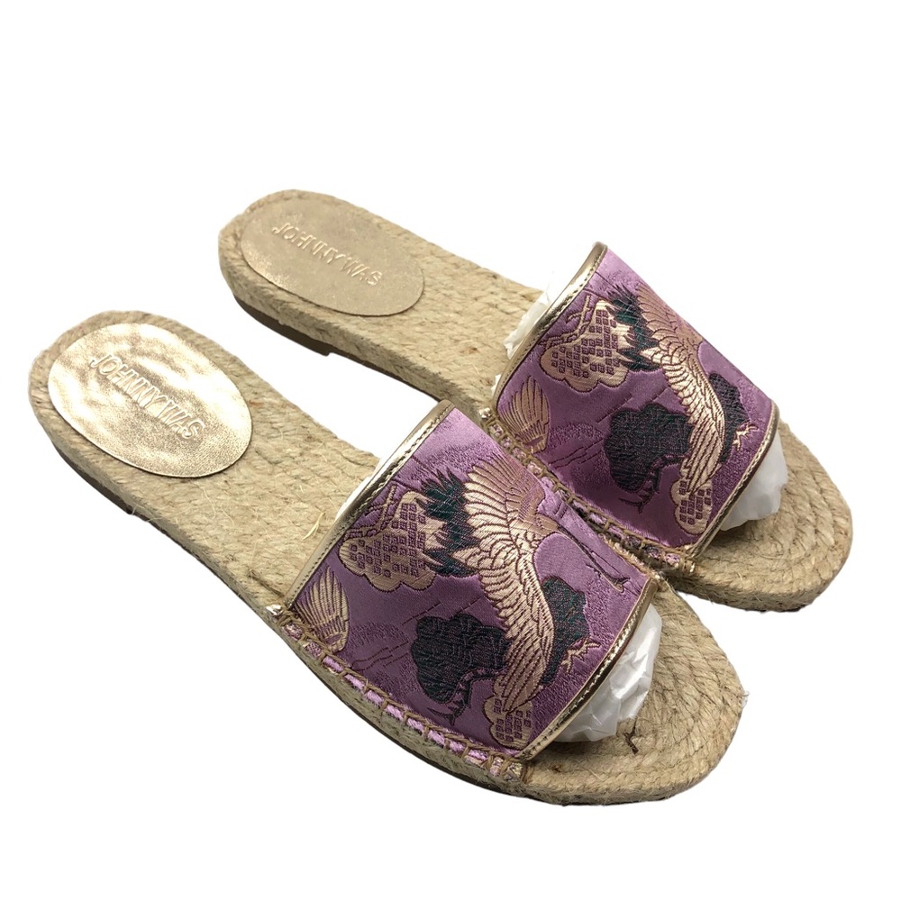 NWT Johnny Was Crane Espadrille Slide Sandals 8.5 - Picture 2 of 11